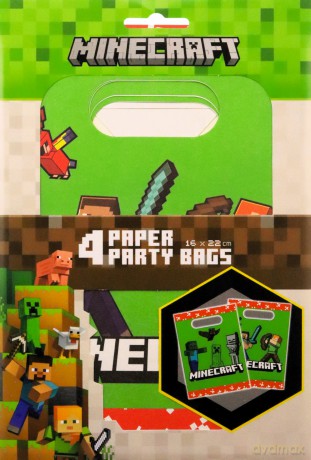 Torebki papierowe Minecraft 4szt