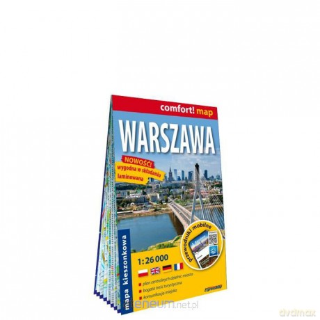 Warszawa- plan miasta 1:26 000 laminat 2024 [KSIĄŻKA]