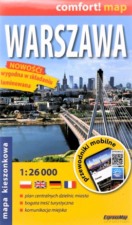 Warszawa- plan miasta 1:26 000 laminat 2024 [KSIĄŻKA]