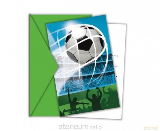 Zaproszenia Soccer Fans 6szt.