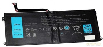 Amsahr 427TY-03 Replacement Battery for Dell Ta DXR10,.7V, 7695 mAh