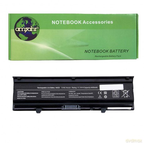 Amsahr Replacement Battery for Dell 14V 4400 mAh, 11.1 Volts & 6 Cell