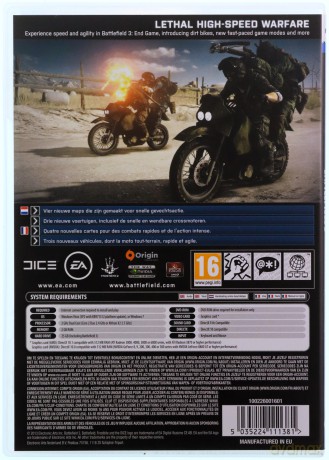 Battlefield 3: End Game (Code in Box) (French/Dutch Packaging - All Lang In Game) [GRA PC]