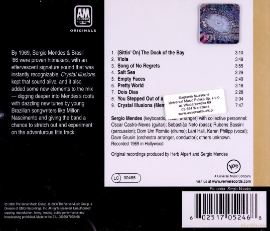 Sergio Mendes: Crystal Illusions [CD]