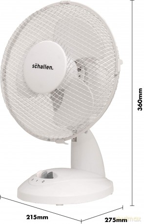 Daewoo 9" Desk Fan (White) (brytyjska wtyczka)