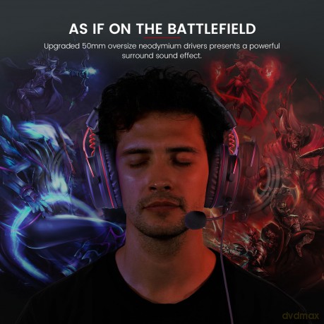 EKSA E900 Gaming Headset with 3D Stereo Sound & Detachable Noise Cancelling Microphone (Multiplatform)