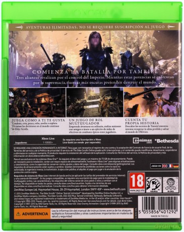 Elder Scrolls Online - Tamriel Unlimited (Spanish Box - EFG in game) [GRA XBOX ONE]