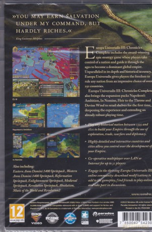 Europa Universalis Chronicles III Complete [GRA PC]