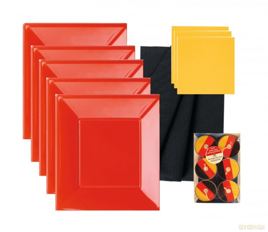 Germany Themed Table Set (Candles/Napkins/Tablecloth/Dishes)