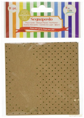 Givi Italia 41303 8 paper place cards hot stamp cm 10 x 5