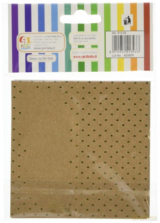 Givi Italia 41303 8 paper place cards hot stamp cm 10 x 5