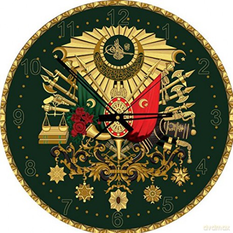 Heidi4138 The Ottoman Amblem Art Puzzle Clock with Golden Glitter [PUZZLE]