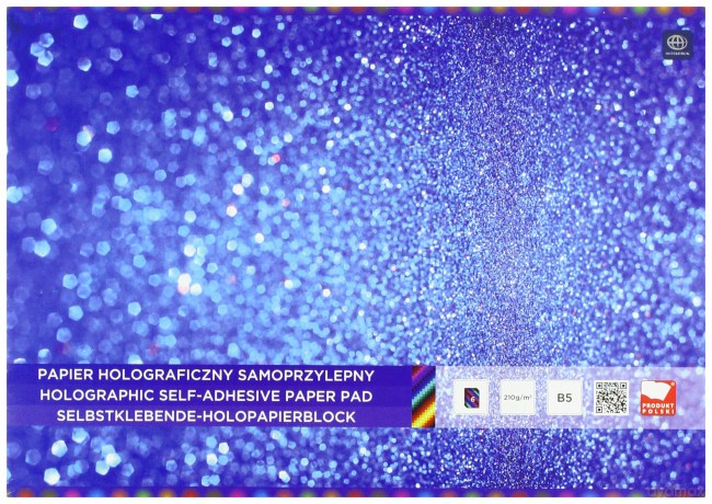 Interdruk ZEPAHOB5 Holographic Paper Pad B5 6, Multi-Color
