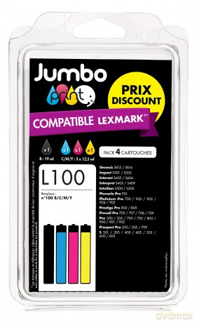 JUMBO PRINT JP013021 Inkjet Cartridges (Pack of 4)