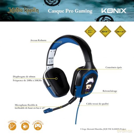 Konix Jujutsu Gaming Headset (Jujutsu Blue/Black)