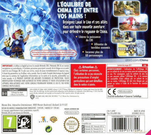 LEGO Legends of Chima: Laval's Journey (French Box - Multi Lang in Game) [GRA 3DS]