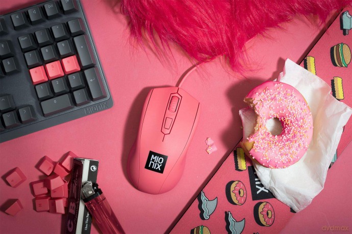 Mionix Avior Frosting Ambidextrous Optical Gaming Mouse (Pink)