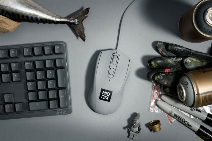 Mionix Avior Shark Fin Ambidextrous Optical Gaming Mouse (Grey)