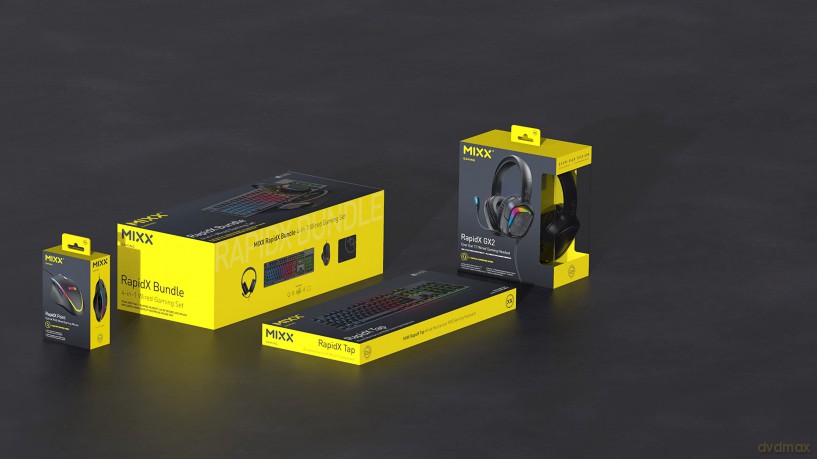 Mixx RapidX 4 in1 Wired PC Gaming Bundle/PC