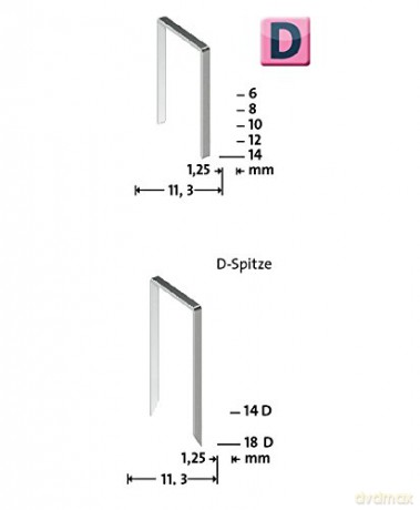 Novus - Typ 53F/6 D-6 mm Staples (Pack of 1200)