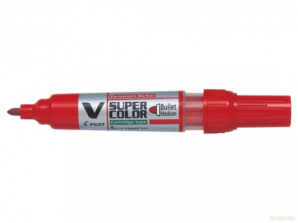Pilot V-Super Color Medium Tip Bullet Marker - Red