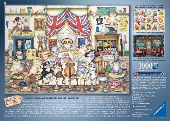 RAVENSBURGER Crazy Cats Tiddles 1000 el. [PUZZLE]