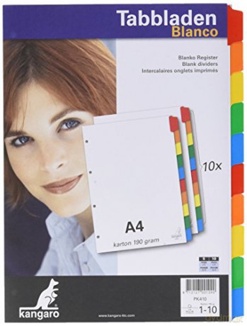 TAB SHEET KANGARO PK410 A4 4R KRTN WHITE