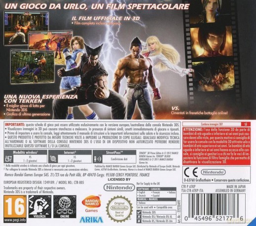 Tekken 3D Prime Edition (Italian Box - EFIGS In Game) [GRA 3DS]