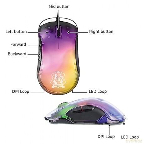 TI Harry Potter RGB Wired Gaming Mouse