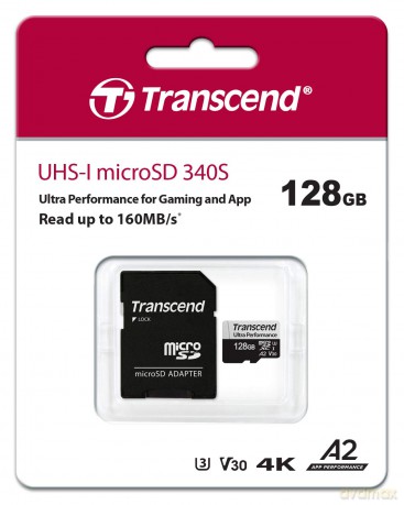 Transcend Performance card Imaging microSD 128GB microSD w/ adapter UHS-I U3 A2 Ultra Performance