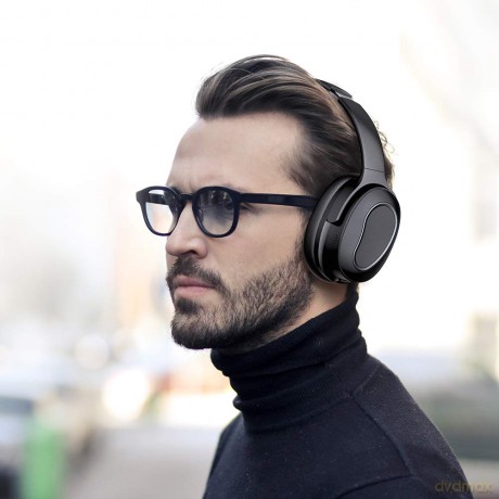 Wave Audio Active Noise Cancelling Wireless Bluetooth Headset (Black)