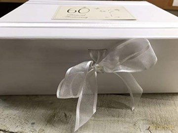 White Cotton Cards BA60A4 - Champagne Gift box, diamond wedding design