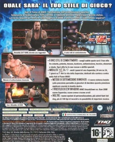 WWE SmackDown! vs. RAW 2008 (Italian Box - EFIG in game) [GRA XBOX360]