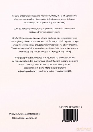 Dna moczanowa Dieta niskopurynowa - Majewski Marcin, Michał Marciniak [KSIĄŻKA]