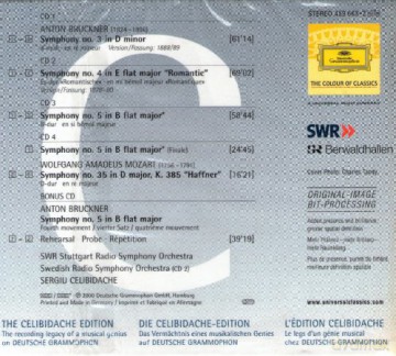 Sergiu Celibidache: Bruckner: Symphonies 3-5 [4CD]