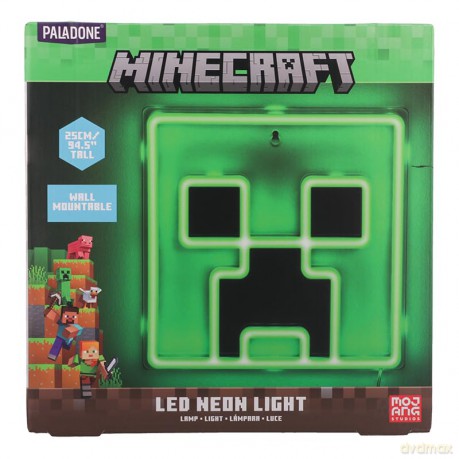 Minecraft Creeper Wall Mountable LED Neon Light (high: 25 cm)