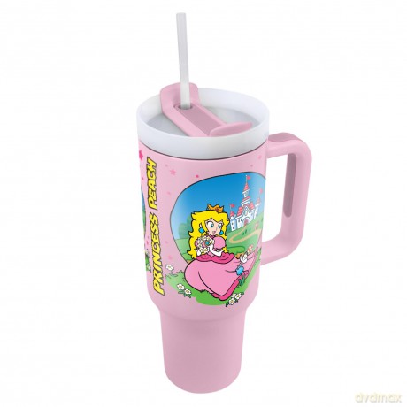 Super Mario (Peach) kubek podróżny ze słomką (1180 ml)
