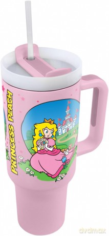 Super Mario (Peach) kubek podróżny ze słomką (1180 ml)