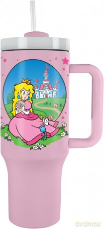 Super Mario (Peach) kubek podróżny ze słomką (1180 ml)
