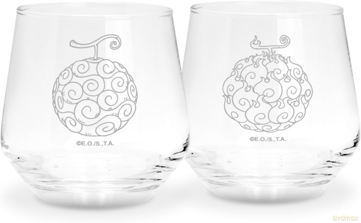 ONE PIECE - 2 Glass Set - Devils Fruits EUROPE