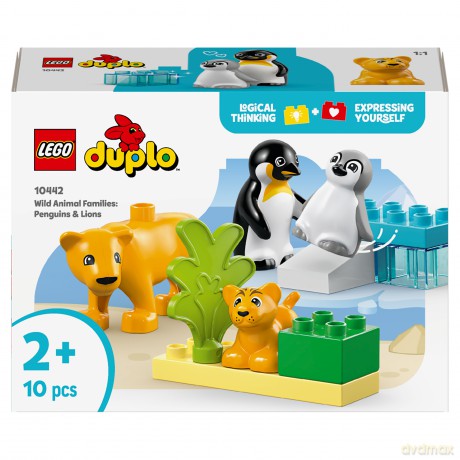 LEGO Duplo Rodziny dzikich zwierząt: pingwiny i lwy (10442) [KLOCKI]