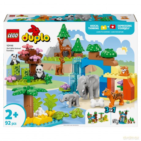 LEGO Duplo Rodziny dzikich zwierząt 3 w 1 (10446) [KLOCKI]
