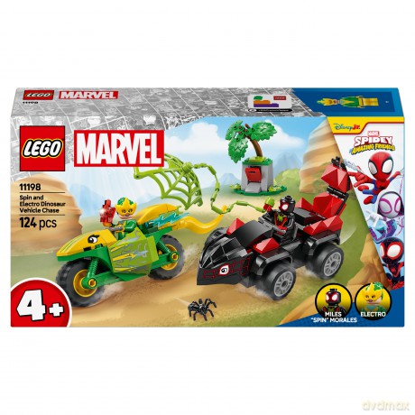 LEGO Spidey Pościg Spina za Electro w dinopojeździe (11198) [KLOCKI]