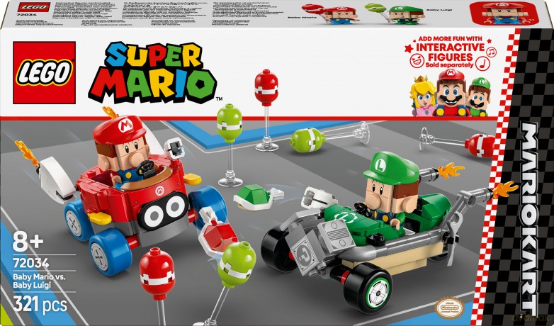 LEGO Super Mario Mario Kart - Baby Mario Kontra Baby Luigi (72034) [KLOCKI]