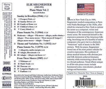 E. Siegmeister: Piano Music 2 [CD]