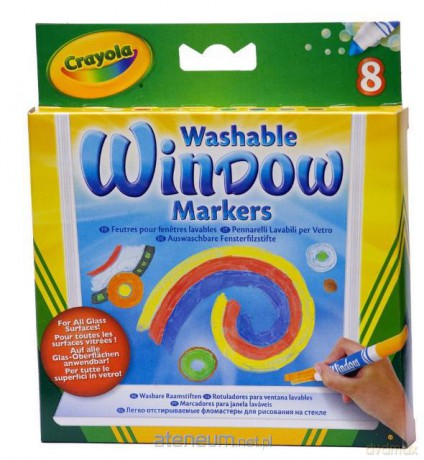 Flamastry do rysowania po szkle CRAYOLA [SZKOŁA]