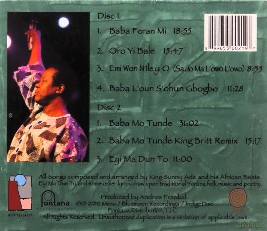 King Sunny Ade: Baba Mo Tunde [CD]