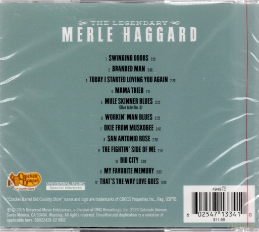Merle Haggard: Legendary [CD]