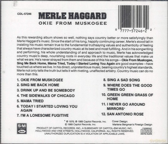 Merle Haggard: Okie From Muskogee [CD]