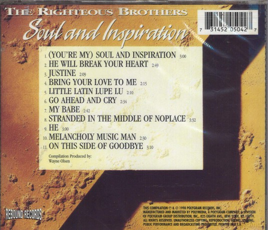 Righteous Brothers: Soul and Inspiration [CD]